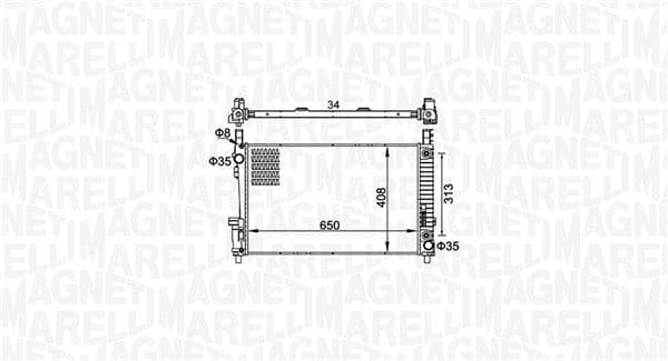 Radiator, racire motor MAGNETI MARELLI 350213151700
