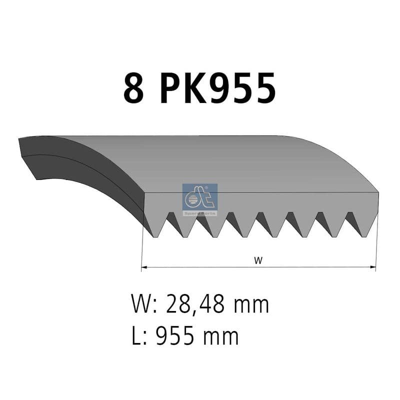 Curea transmisie cu caneluri DT Spare Parts 2.21079