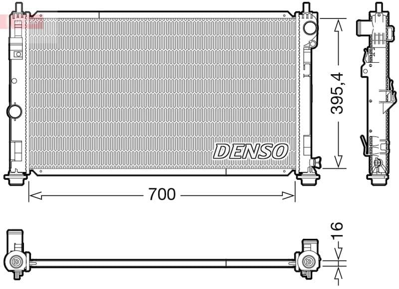Radiator, racire motor DENSO DRM06039