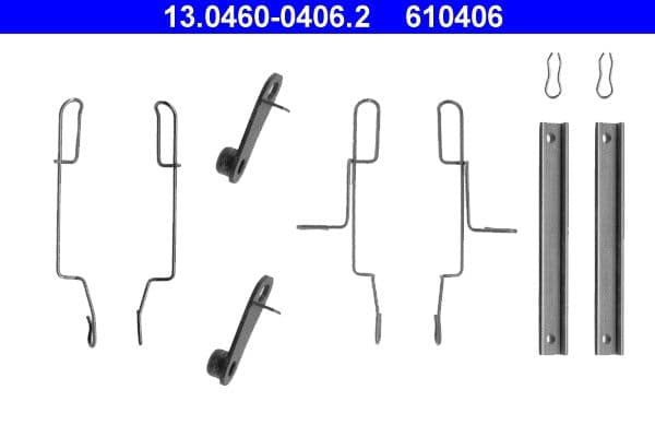 Set accesorii, placute frana ATE 13.0460-0406.2