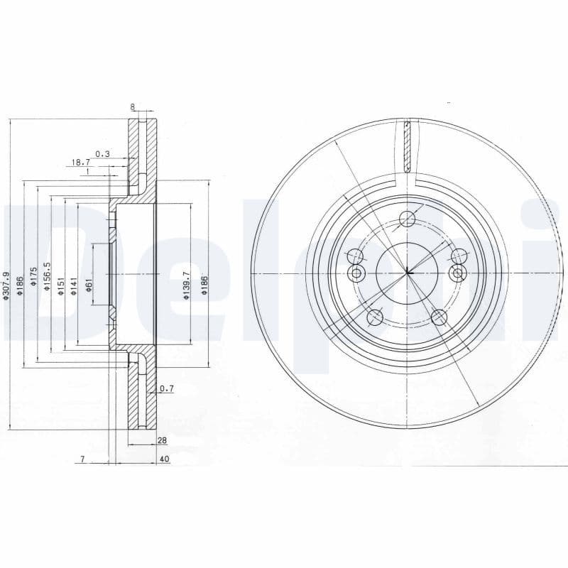 Disc frana DELPHI BG9016