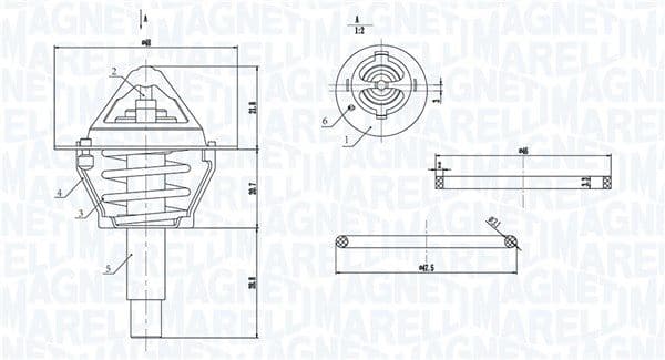 termostat,lichid racire MAGNETI MARELLI 352317005120