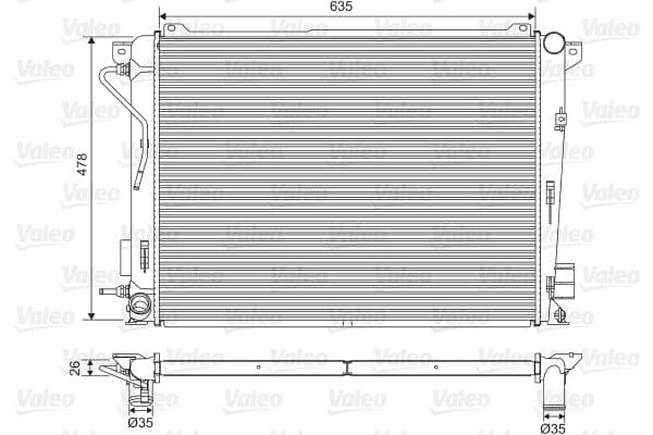 Radiator, racire motor VALEO 701600