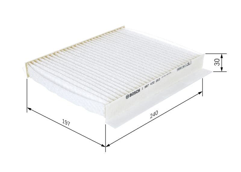 Filtru, aer habitaclu BOSCH 1 987 432 203