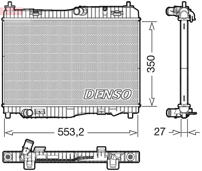 Radiator, racire motor DENSO DRM10116