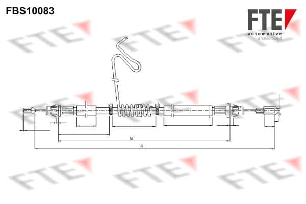 Cablu, frana de parcare FTE 9250374