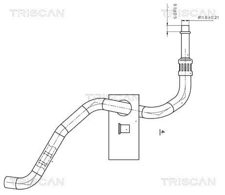 Furtun hidraulic, sistem de directie TRISCAN 8516 11002