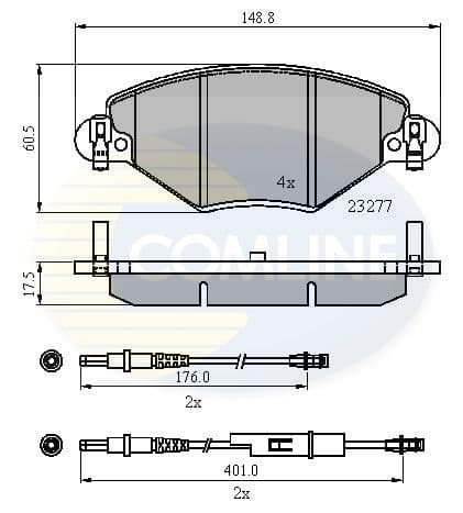 set placute frana,frana disc COMLINE CBP21120