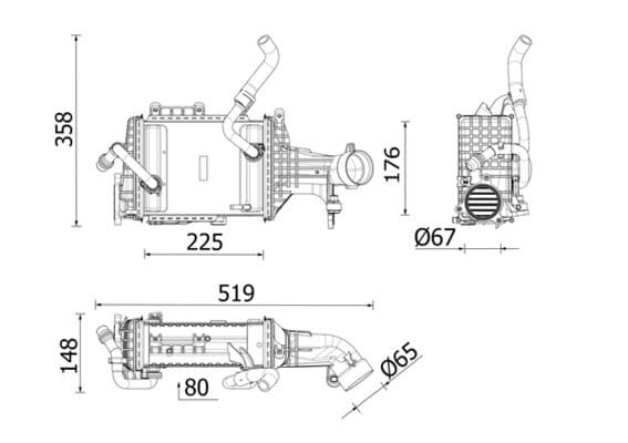 Intercooler, compresor MAHLE BEHR *** PREMIUM LINE *** CI 665 000P