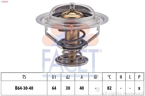 termostat,lichid racire FACET Made in Italy - OE Equivalent 7.8370S