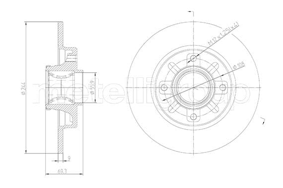 Disc frana METELLI 23-1878