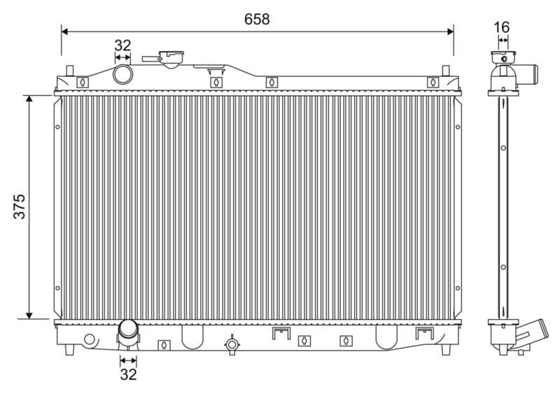 Radiator, racire motor VALEO 701205
