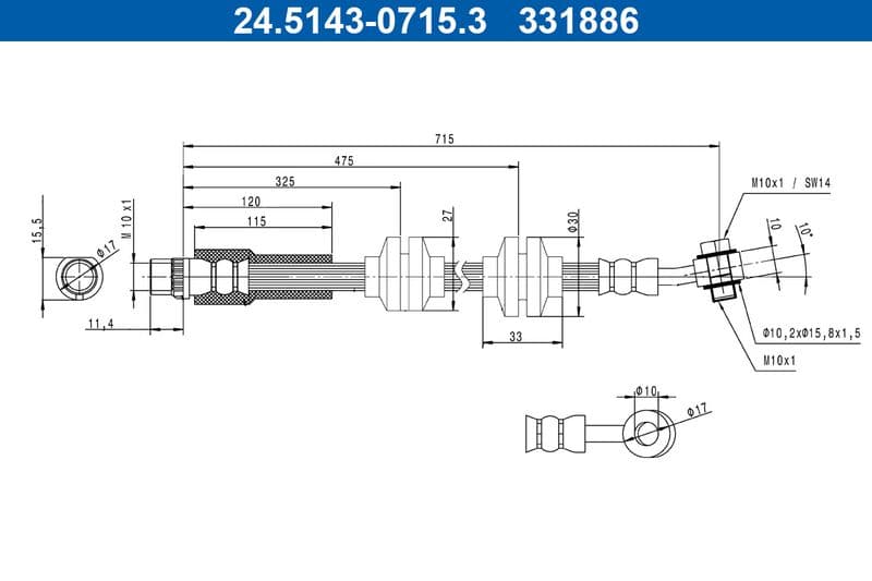 Furtun frana ATE 24.5143-0715.3