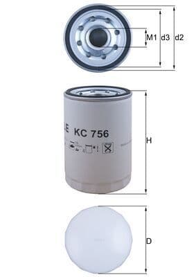 filtru combustibil MAHLE KC 756