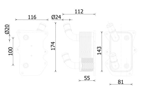 Radiator ulei, ulei motor MAHLE BEHR CLC 276 000S