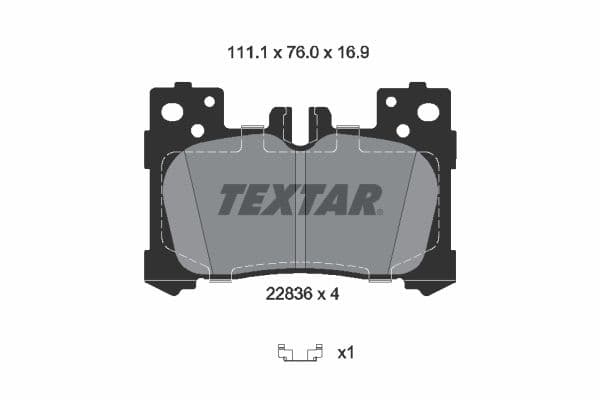 set placute frana,frana disc TEXTAR 2283601