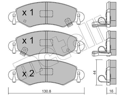 set placute frana,frana disc METELLI 22-0339-0