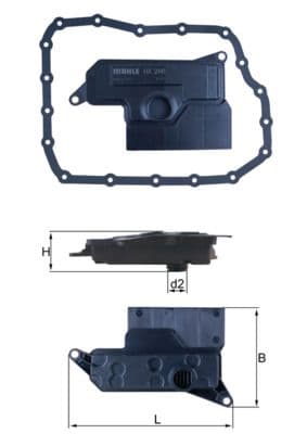 Filtru hidraulic, cutie de viteze automata MAHLE HX 266D