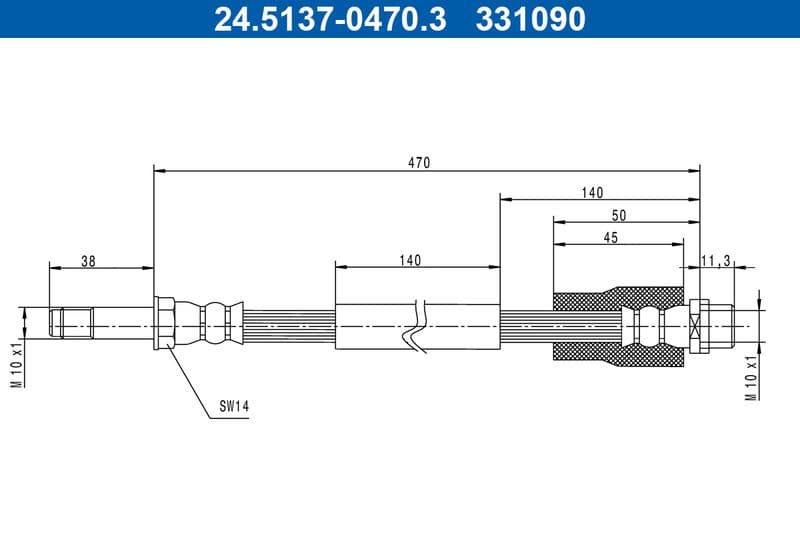 Furtun frana ATE 24.5137-0470.3