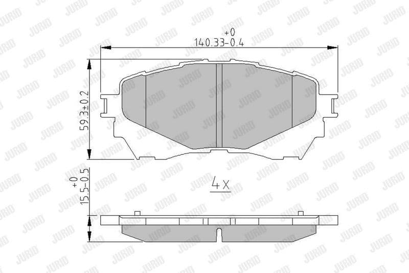 set placute frana,frana disc JURID 573444J