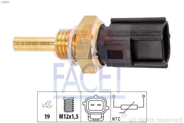 senzor,temperatura ulei FACET Made in Italy - OE Equivalent 7.3177