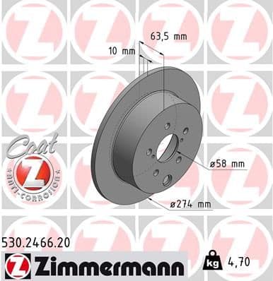 Disc frana ZIMMERMANN COAT Z 530.2466.20