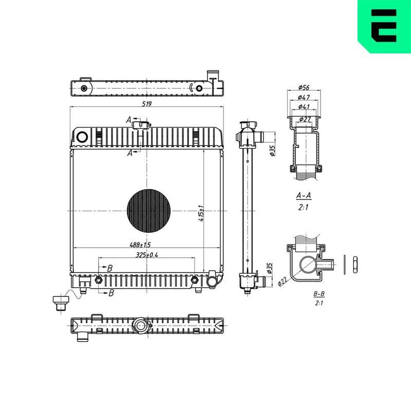 Radiator, racire motor ERA 673318
