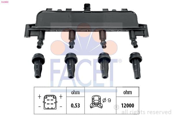 bobina de inductie FACET OE Equivalent 9.6303