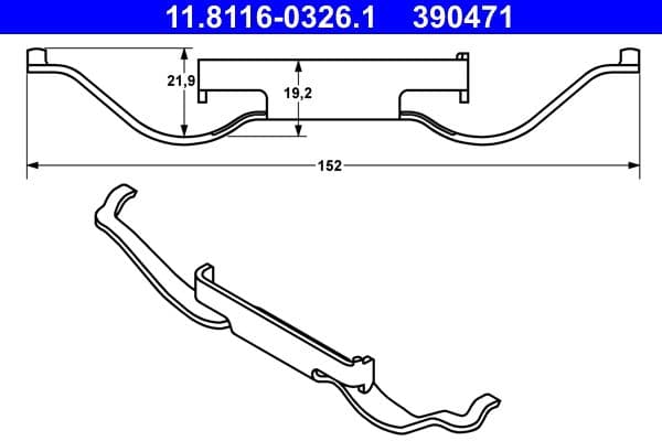 Arc, etrier frana ATE 11.8116-0326.1