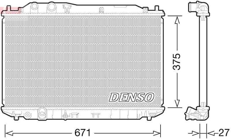 Radiator, racire motor DENSO DRM40029