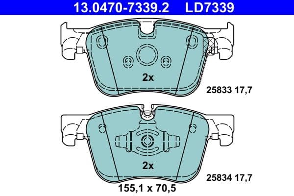 set placute frana,frana disc ATE Ceramic 13.0470-7339.2