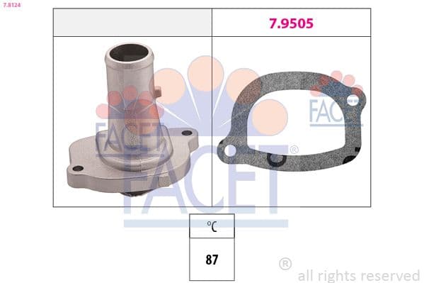 termostat,lichid racire FACET Made in Italy - OE Equivalent 7.8124