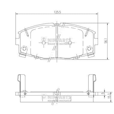 set placute frana,frana disc NIPPARTS J3602045