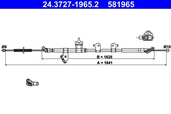 Cablu, frana de parcare ATE 24.3727-1965.2