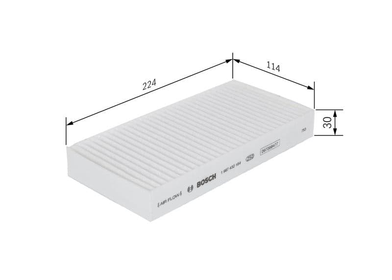 Filtru, aer habitaclu BOSCH 1 987 432 184