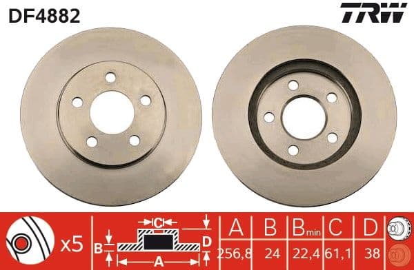 Disc frana TRW DF4882