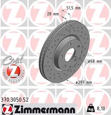 Disc frana ZIMMERMANN SPORT Z 370.3050.52