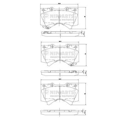 set placute frana,frana disc NIPPARTS N3602136