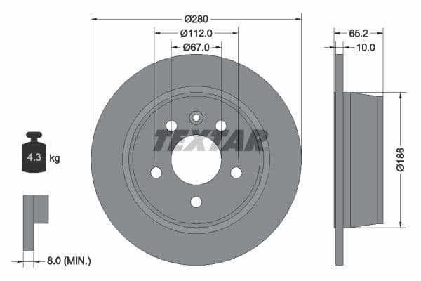 Disc frana TEXTAR PRO 92074503
