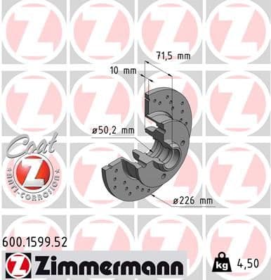 Disc frana ZIMMERMANN SPORT Z 600.1599.52