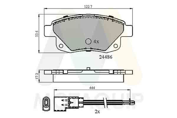 set placute frana,frana disc MOTAQUIP LVXL1303