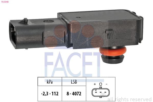 Senzor presiune, amplificare frane FACET OE Equivalent 10.3346