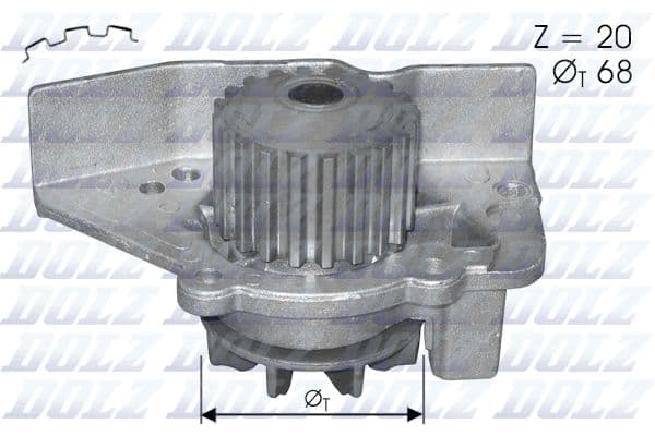 Pompă de apă, răcire motor DOLZ C118