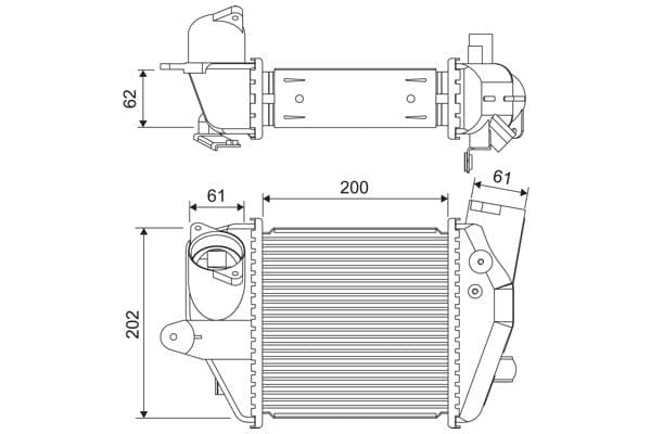Intercooler, compresor VALEO 822906