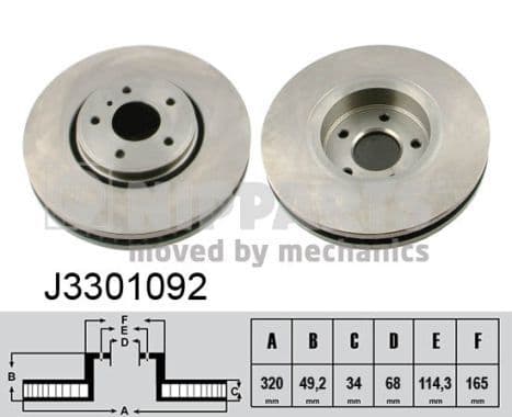 Disc frana NIPPARTS J3301092