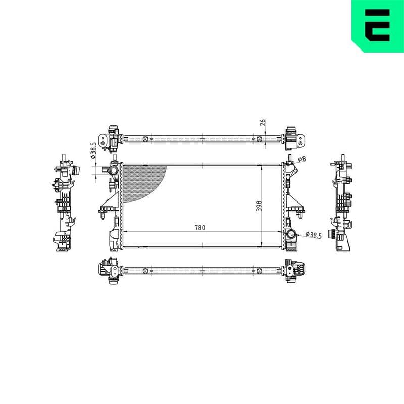 Radiator, racire motor ERA 673006