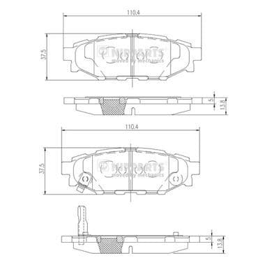 set placute frana,frana disc NIPPARTS N3617004