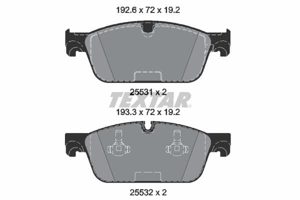 set placute frana,frana disc TEXTAR Q+ 2553101