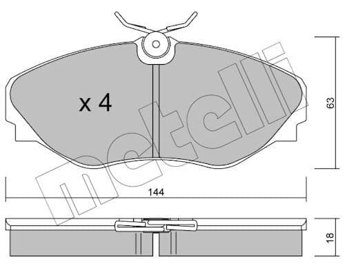set placute frana,frana disc METELLI 22-0338-0