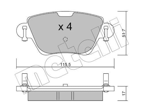 set placute frana,frana disc METELLI 22-0319-0